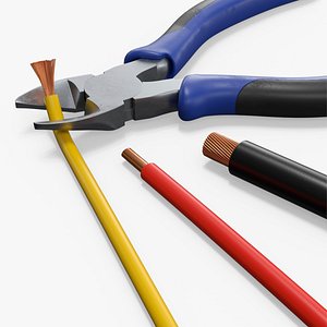 Cutting Pliers with Insulated Copper Wires