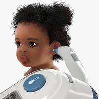 In-Ear Infrared Thermometer Measuring Baby Temperature