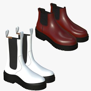 Realistic Leather Boots V31 3D