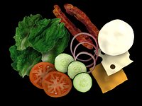 veggies cheese bacon