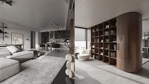 Living Kitchen 09 - Apartment - Maiholuxury - MAX FBX OBJ SKP DAE Simlab 3D model