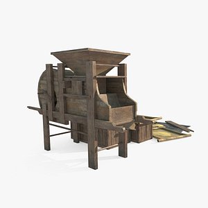 Ancient Asian agricultural tools and rice harvesters
