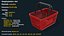 3D model Shopping Basket - Red