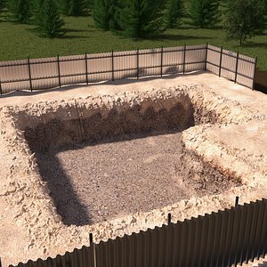 Excavated Building Foundation Terrain