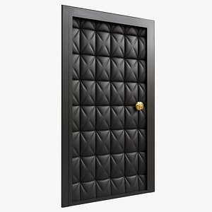 One-way Leather Tufted Padded Door 3D model