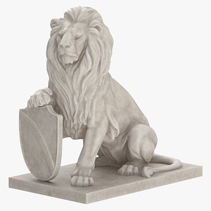 Ancient Roman Sitting Lion Statue