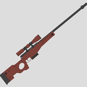 Red AWP Game Ready 3D model