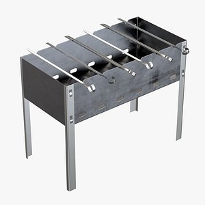 Charcoal steel grill bbq skewer