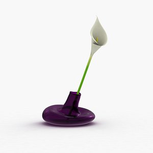 3d model modern vase flower
