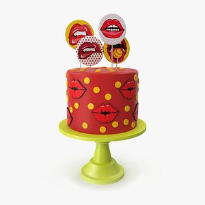 Kisses Comic Cake