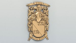 Coat of arms decorative 011 3D model