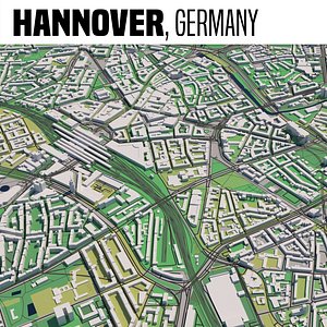 Hannover Germany 30x30km City Map