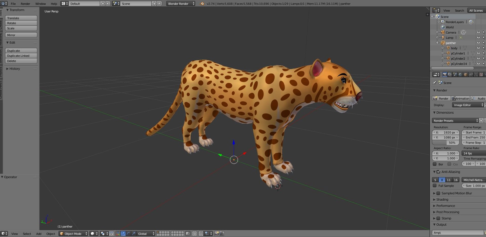 3D Leopard Rigged Animation - TurboSquid 1293832