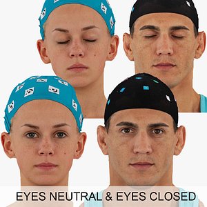 Mike and Rhea RAW Scans Neutral and Eyes closed Collection