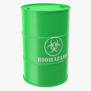 biohazard toxic waste barrel model