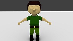 Low poly Character rigged
