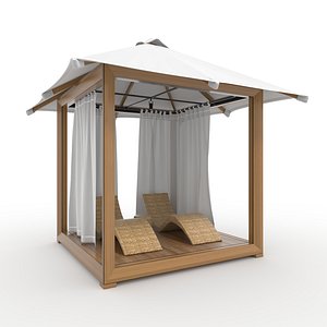 3D Poolside Cabana 19