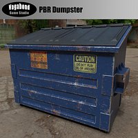 Low-Poly PBR Dumpster
