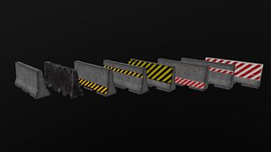 Concrete Barriers 3D model