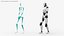 3D Humanoid Robot Slow Walk Animated Rigged For Maya