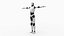 3D Humanoid Robot Slow Walk Animated Rigged For Maya