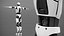3D Humanoid Robot Slow Walk Animated Rigged For Maya