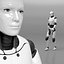 3D Humanoid Robot Slow Walk Animated Rigged For Maya