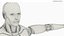 3D Humanoid Robot Slow Walk Animated Rigged For Maya