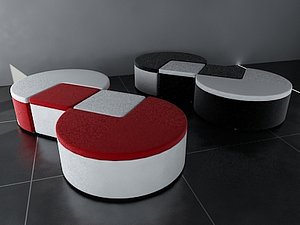 pac-man sofa 3d 3ds