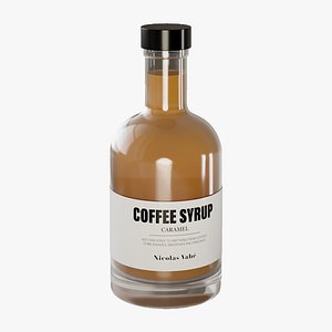 3D realistic coffee syrup caramel