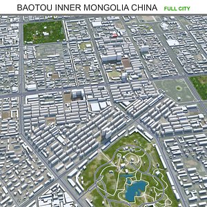 3D Baotou Inner Mongolia China model