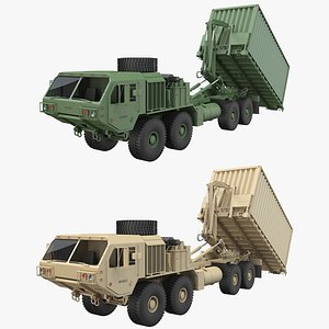 3D HEMTT Heavy Expanded Mobility Tactical Truck With Loading Container