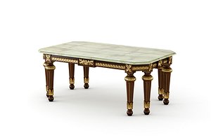 14602 Rectangular Table by Modenese Gastone 3D