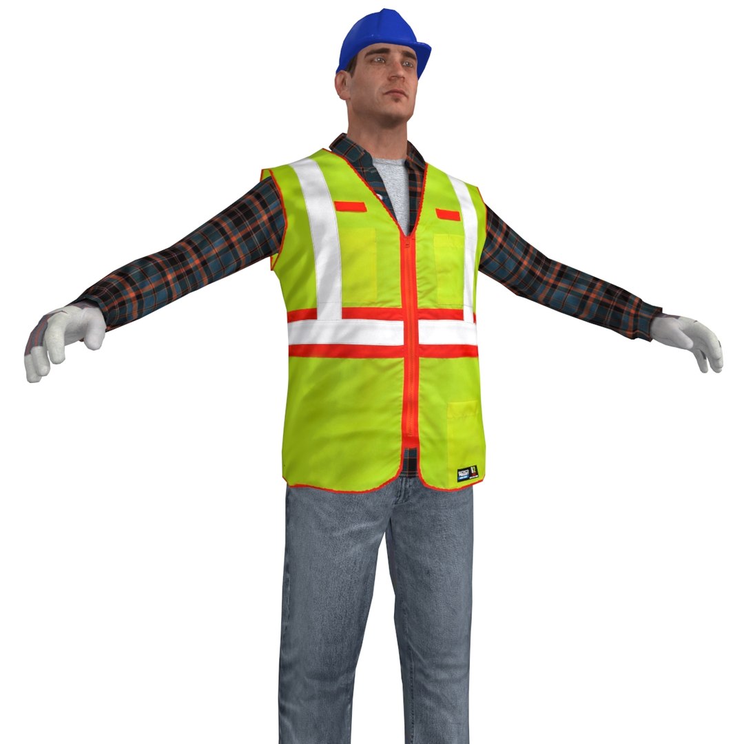 3d Fbx Rigged Worker Man