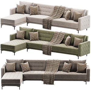 Right Hand Modular Faux Sofa