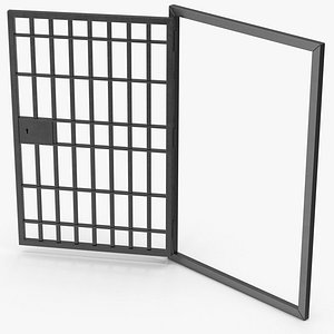 3D Opened Jail Door model
