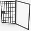 3D Opened Jail Door model