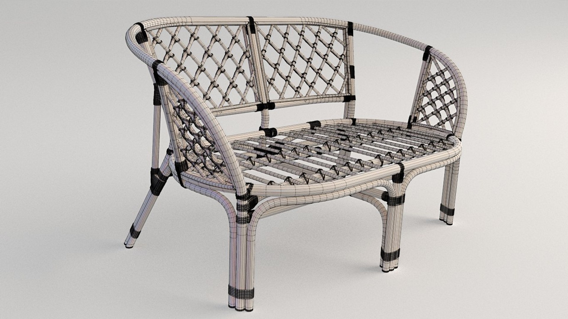 Furniture rattan bamboo 3D model - TurboSquid 1525415