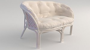 Garden Furniture Rattan Bamboo Sofa 3d