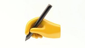 emoji hand gesture 3D model