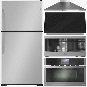 3D GE Appliance Collection 15 GTS22KYNRFS PSB9120SVSS PCHK11S1WSS PEP9030DTBB JVW5361SJSS