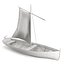 Collection: Wooden Boat Pack Low-poly 3D model