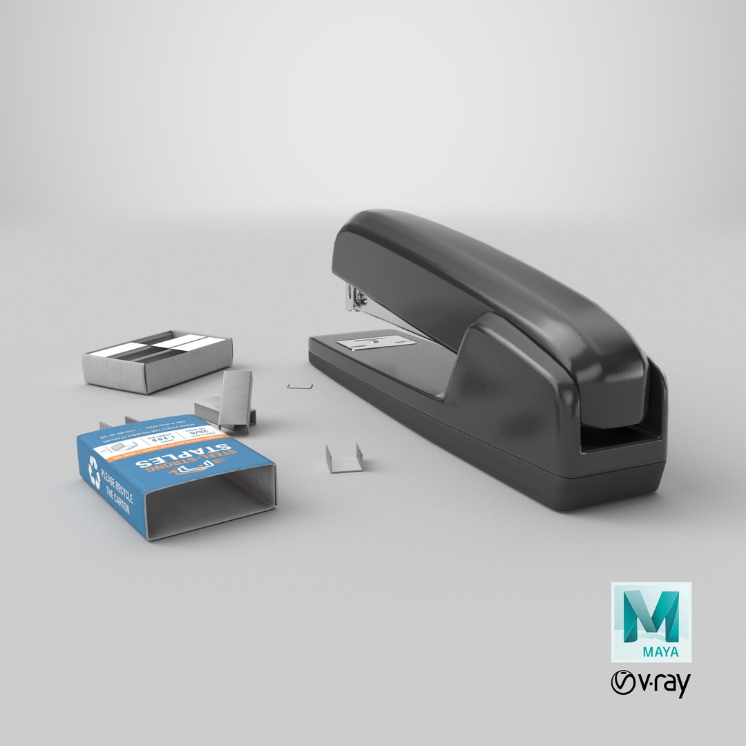 Office Stapler with Paper Staples Black 3D model https://p.turbosquid.com/ts-thumb/PM/KYf3nk/qn/stemcell_maya_vray_render/png/1786110300/1920x1080/fit_q87/5315ca8fb7ed8d2c71b61f2234650286a9cf42dc/stemcell_maya_vray_render.jpg