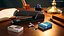 Office Stapler with Paper Staples Black