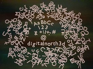 3D Keyboard Alphabet Numbers and Symbols