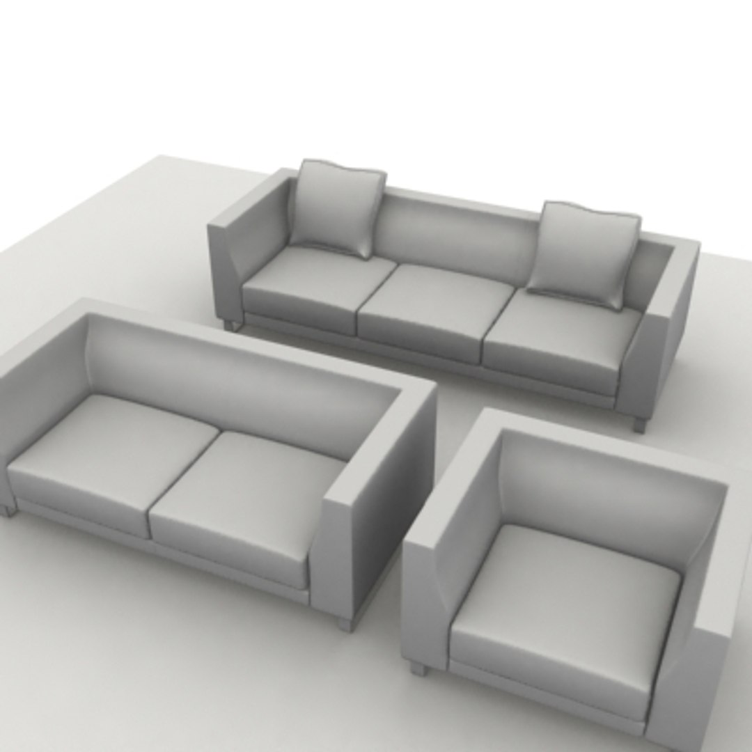 3d Model Of Sofa Ginevra Composition