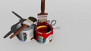 3d paint brush model