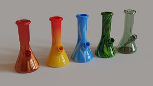 3D model Set of Bongs with 4K textures