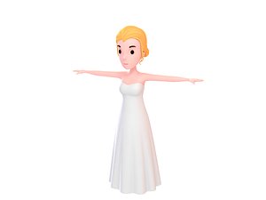 girl character cartoon 3D