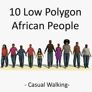 c4d african walking characters